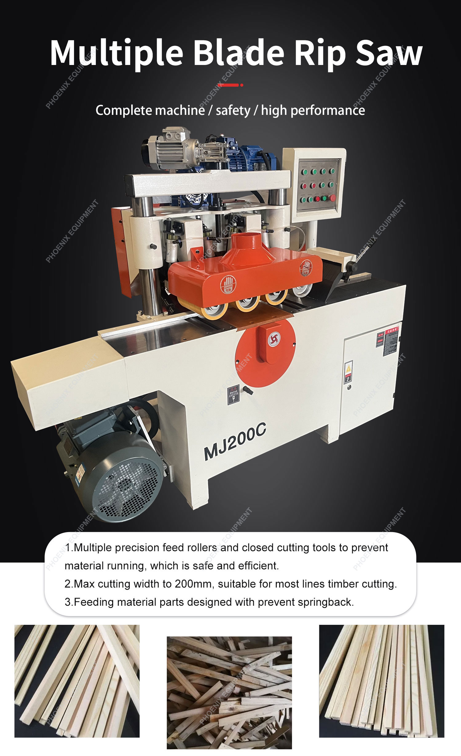 Multi-Blade Circular Sawing Machine for Manufacturing Plant Automatic Conveying System
