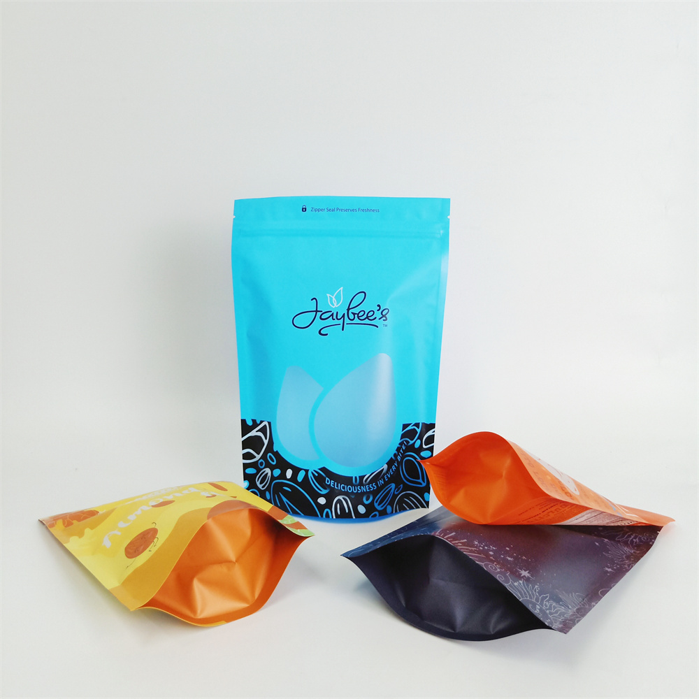 Resealable Snack Food Food Packaging Pouches Zipper Top Moisture Proof
