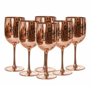 China Rose Gold Moet &amp; Chandon Champagne Glasses Flutes Plastic Ice Imperial Acrylic Wine Glass wholesale