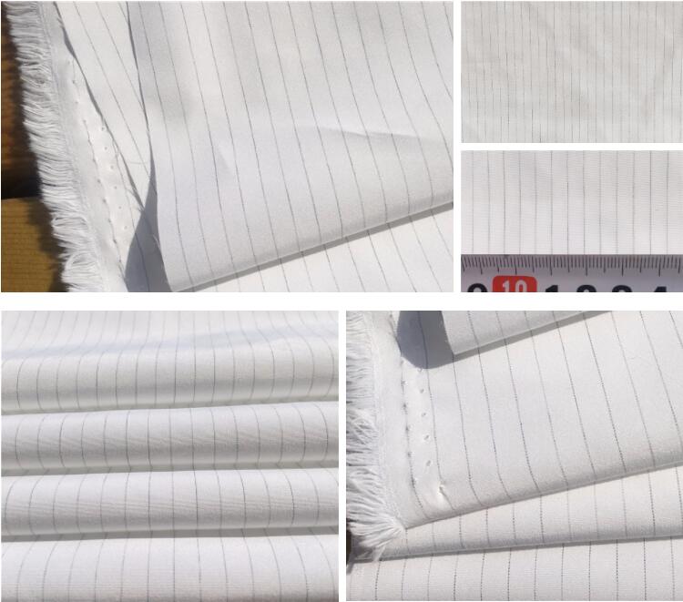 TWILL Style 75D*160D Microfiber Anti Static Textured Clear 99% Polyester 1% Carbon Pongee Fabric