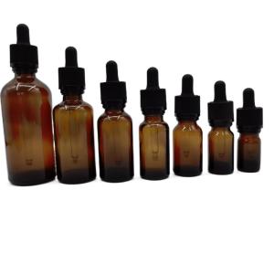 China 100ml Amber Glass Cosmetic Bottles Dropper Ratchet Closure Protect Children wholesale
