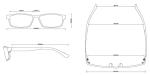 Flexible Men's Optical Glasses 56mm Eyeglasses High Performance