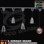 Cafeteria Hanging Food Warmer , Food Service Heat Lamp 600-1500mm Height