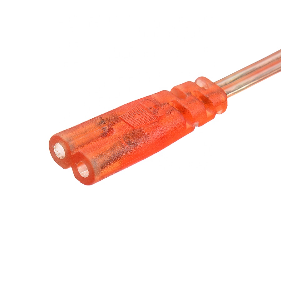 Oxygen Free Bared Stranded Copper Conductor European Standard 2pin Eu Plug Power Cord Black Plug for Home Appliances