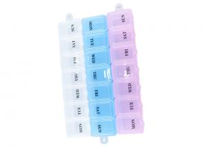 China Hot Sales Customized Logo 7 Days Pill Box Weekly Plastic Pill Organizer Factory on sale