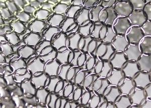 China Stainless Steel Looped Chain Mail Curtain Decorative Metal Ring Mesh wholesale