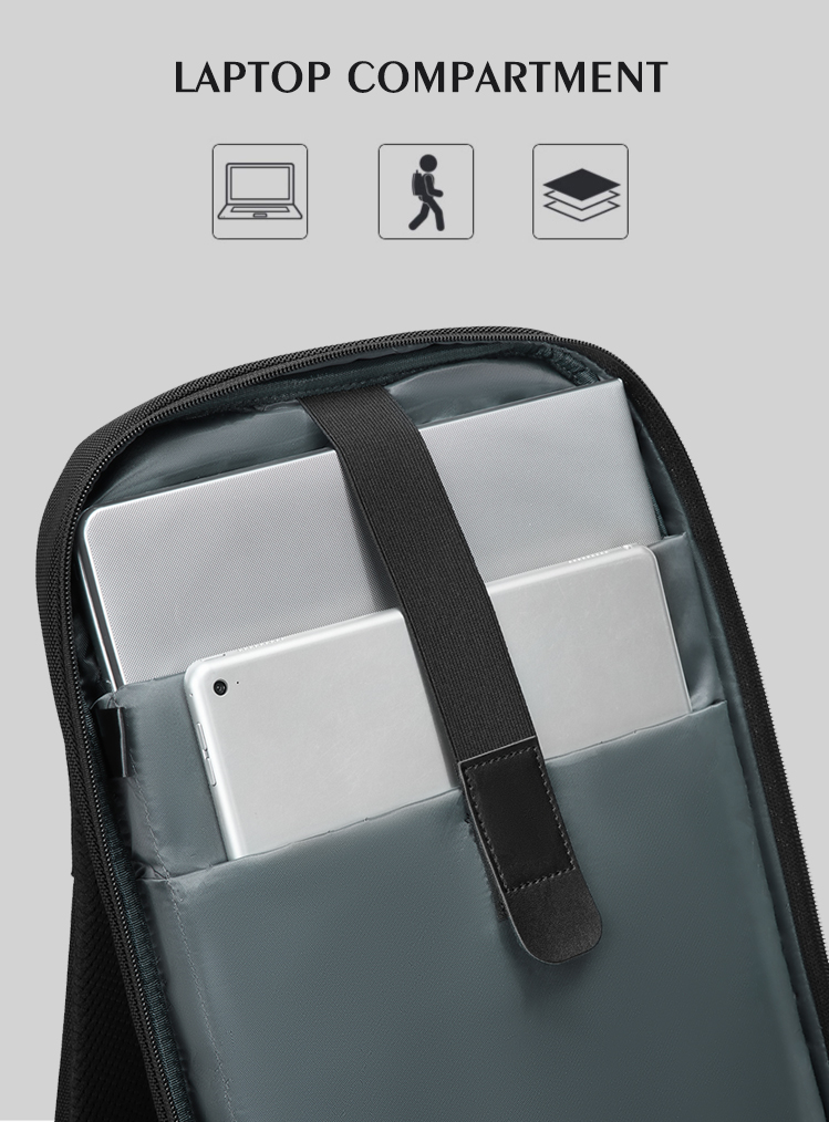 1680D Polyester College Sports Waterproof Business Backpack Solid Color
