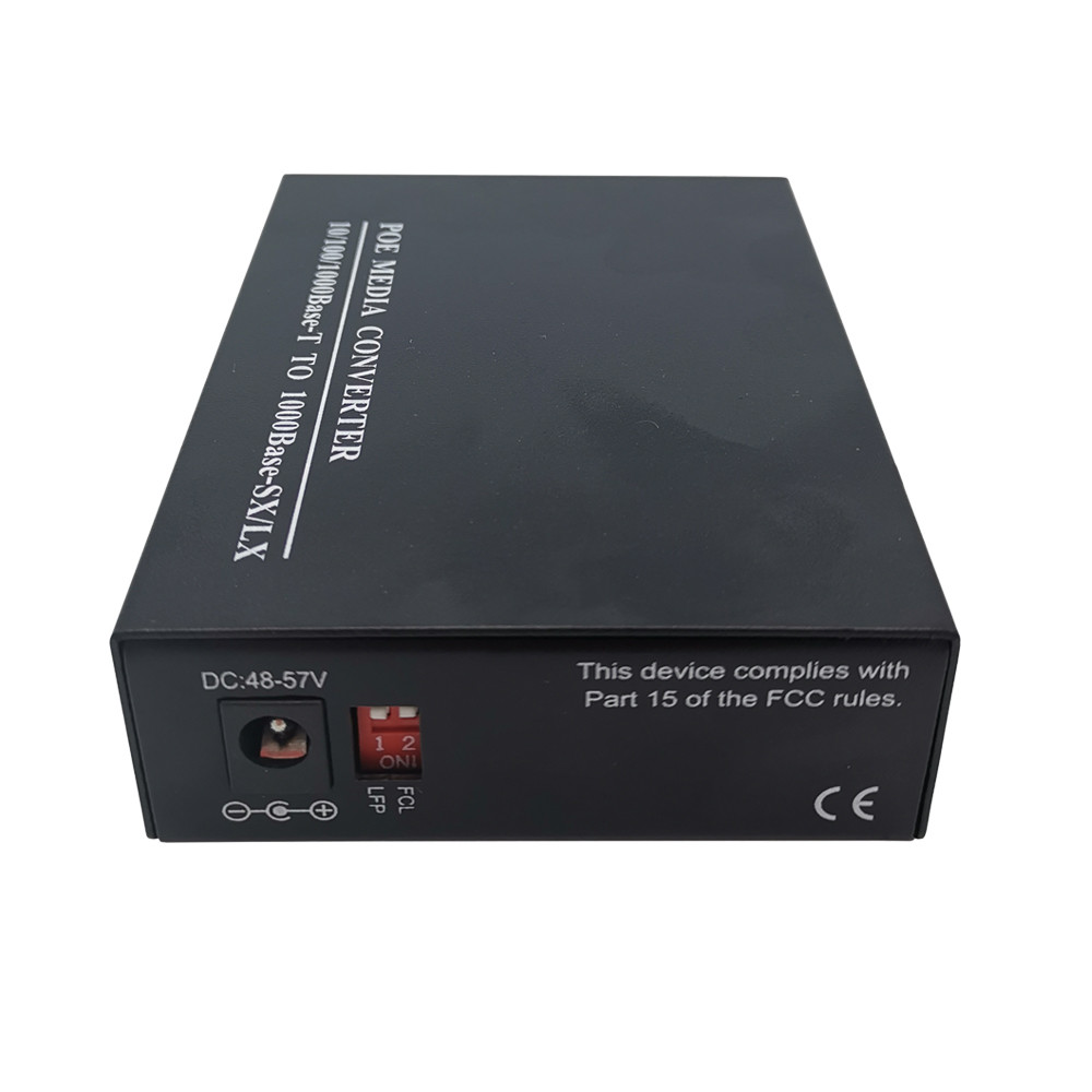 SFP To UTP POE Fiber Media Converter POE Fiber To RJ45 Media Converter