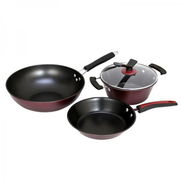 Quality Mirror Finished Non Stick Cookware Set Food Grade Stainless Steel With Handle for sale