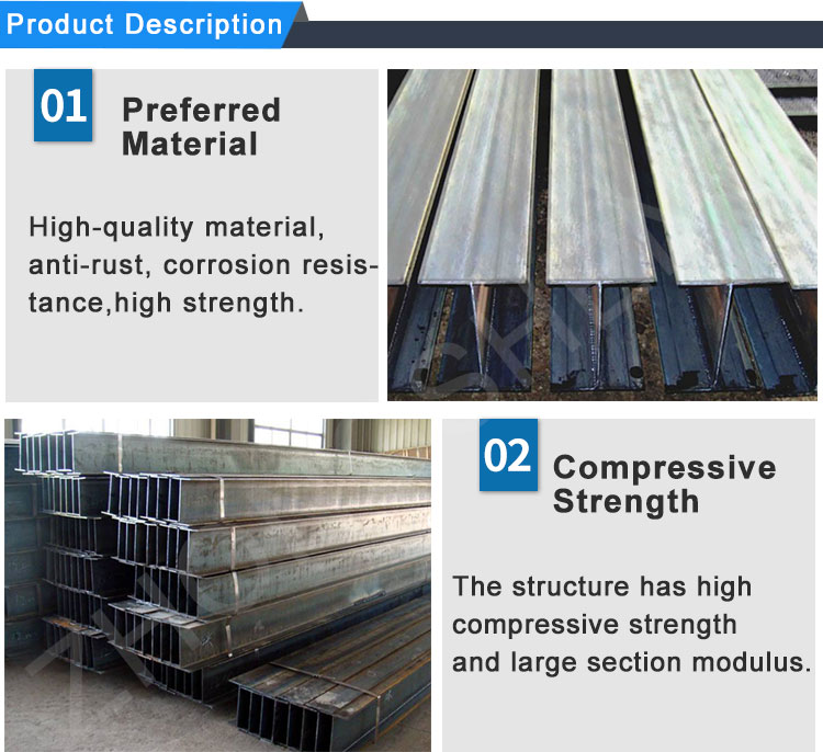 Q235/Q345/ST37-2/ST52/Q420/Q460/S235JR/S275JR/S355JR H Beam 150x150x7.0x10mm Size Weight Per Meter for Hot Rolled Molding