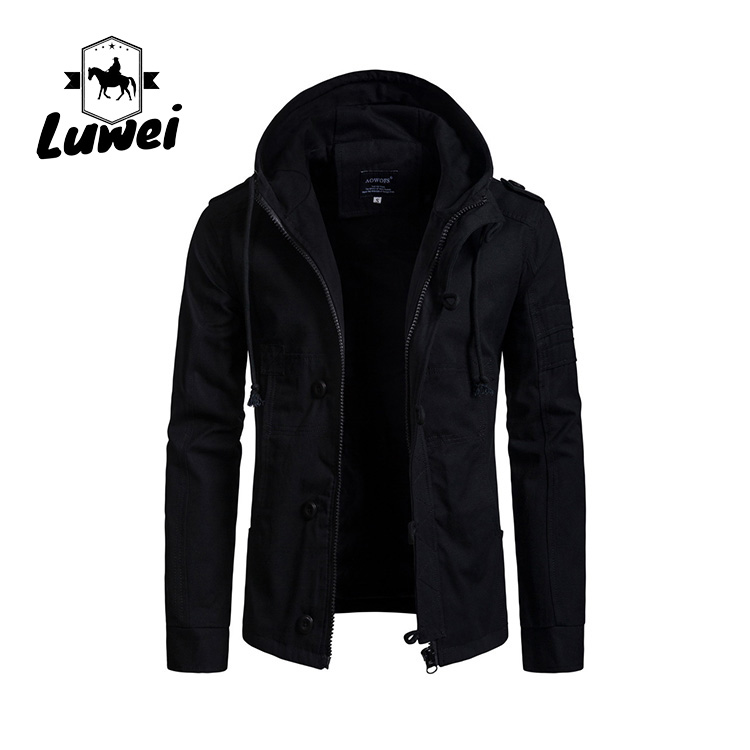 Padded Hooded Cotton Outerwear Blouson Giacca a Vento Utility Chaquetas Rectas Para Hombre Jacket for Men