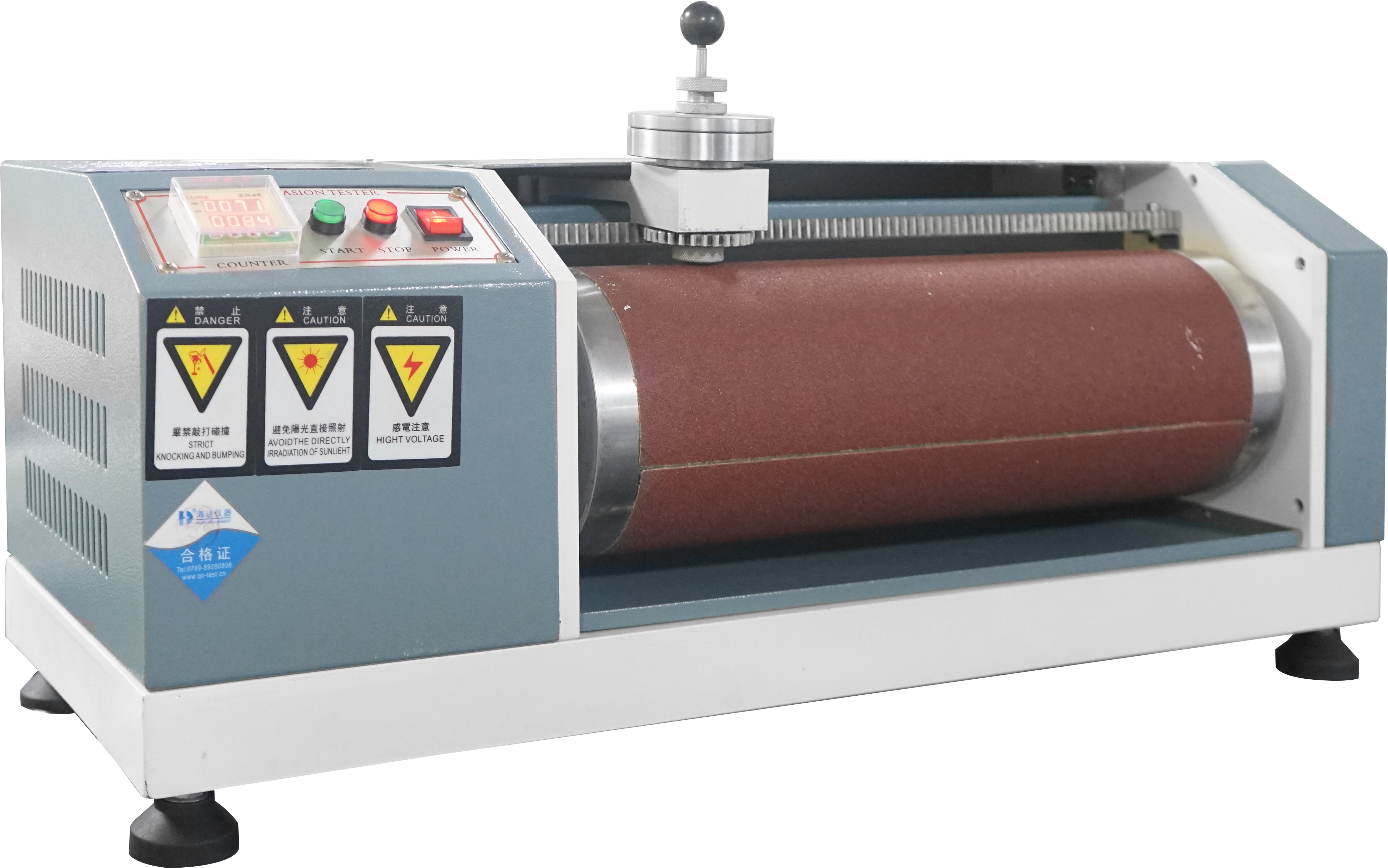 DIN type abrasion tester