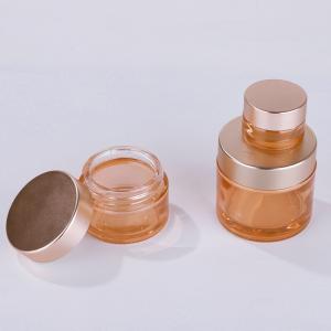 China Pink Eye Cream Spillproof Glass Cosmetic Jar 30g 50g 100g wholesale