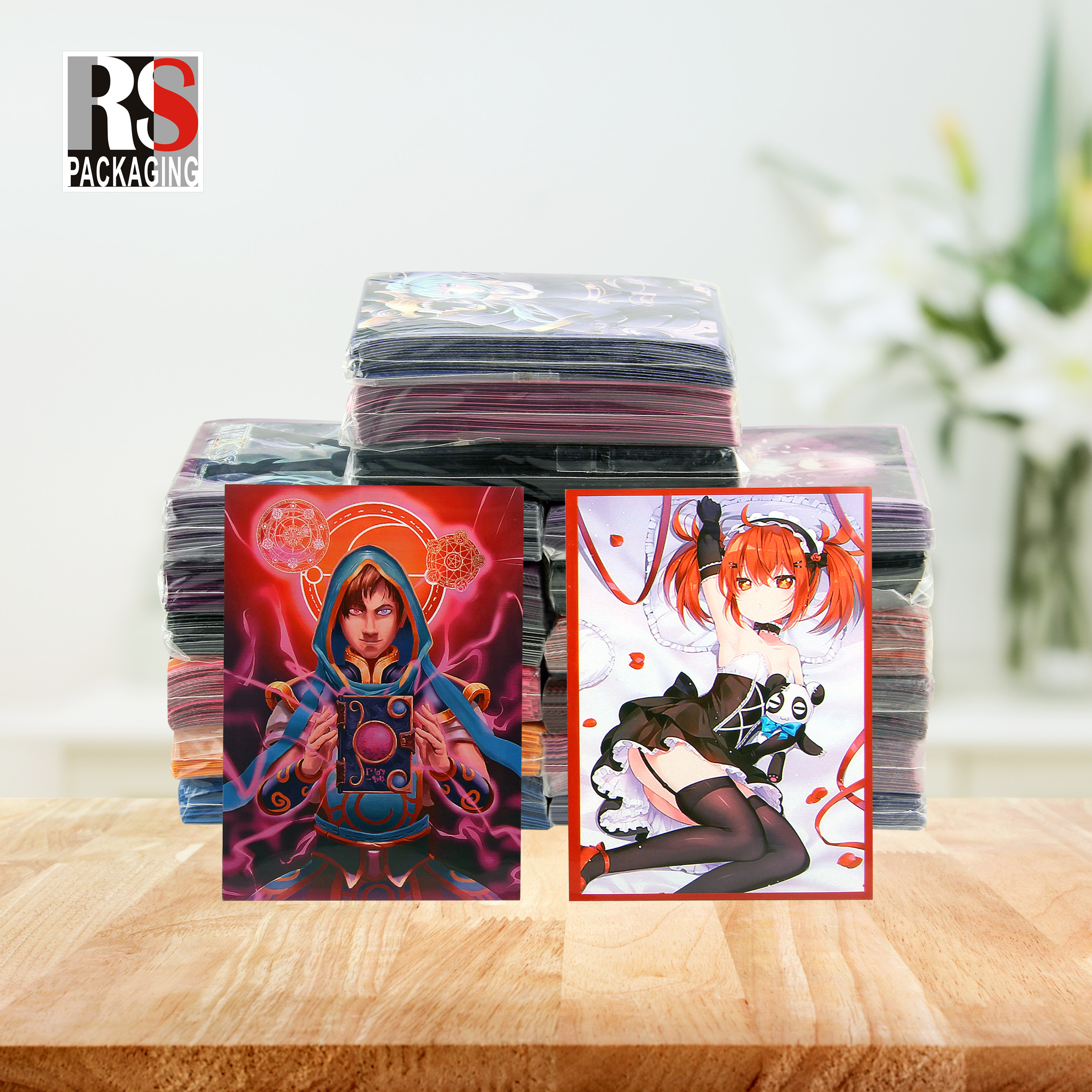 Game Card Sleeves Custom Trading Print Logo Clear Plastic Yugioh Matte Thick Game Card Storage