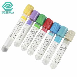 China 2ml 3ml Blood Collection Tubes Red Purple Yellow Grey Green Blue Black Cap wholesale