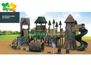 China Anti Static Wooden Garden Slide , Childrens Wooden Slide Jungle Series 3-14 Years Old wholesale
