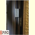 Long Life Span Tempered Glass Door , Double Swing Modern Aluminium Doors hinges