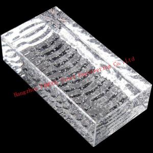 China 200x100x50mm Solid Glass Block Clear Building Decorative Crystal Brick wholesale