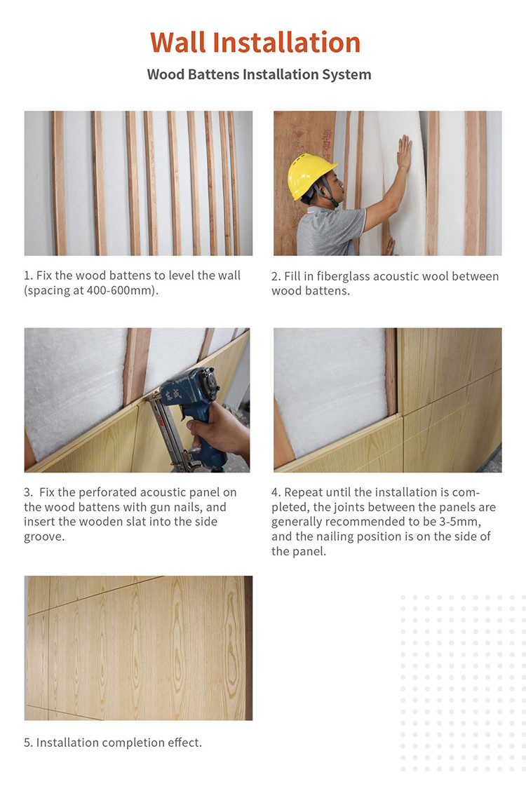 Modern Style Veneer Acoustic Perforated Wood Panels For Residential Office