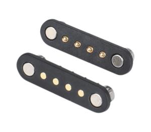 China 4p Magnetic Pogo Pin Through Holes Spring Loaded Connectors Waterproof Connections wholesale