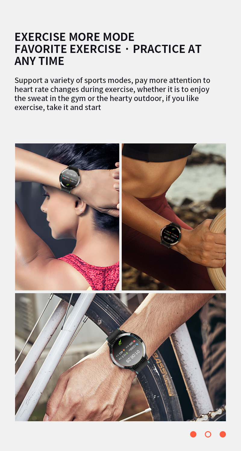 TFT 1.28 Inch Body Temperature Monitoring Blood Pressure Smart Watch Heart Rate