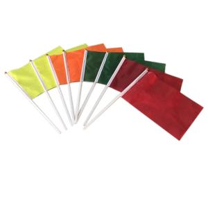 China Knitted Polyester Small Handheld Flags 14*21 Heat Sublimation Printing wholesale