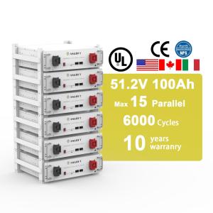 China UL Certification 51.2V 100Ah Stacked Rack LiFePO4 Energy Storage Battery wholesale