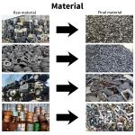 Recycling PP Jumbo Bags Metal Scraps Tires Waste Plastic Wood Double Shaft