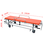 Aluminum Alloy Emergency Hospital Bed Blue Emergency Stretcher Bed