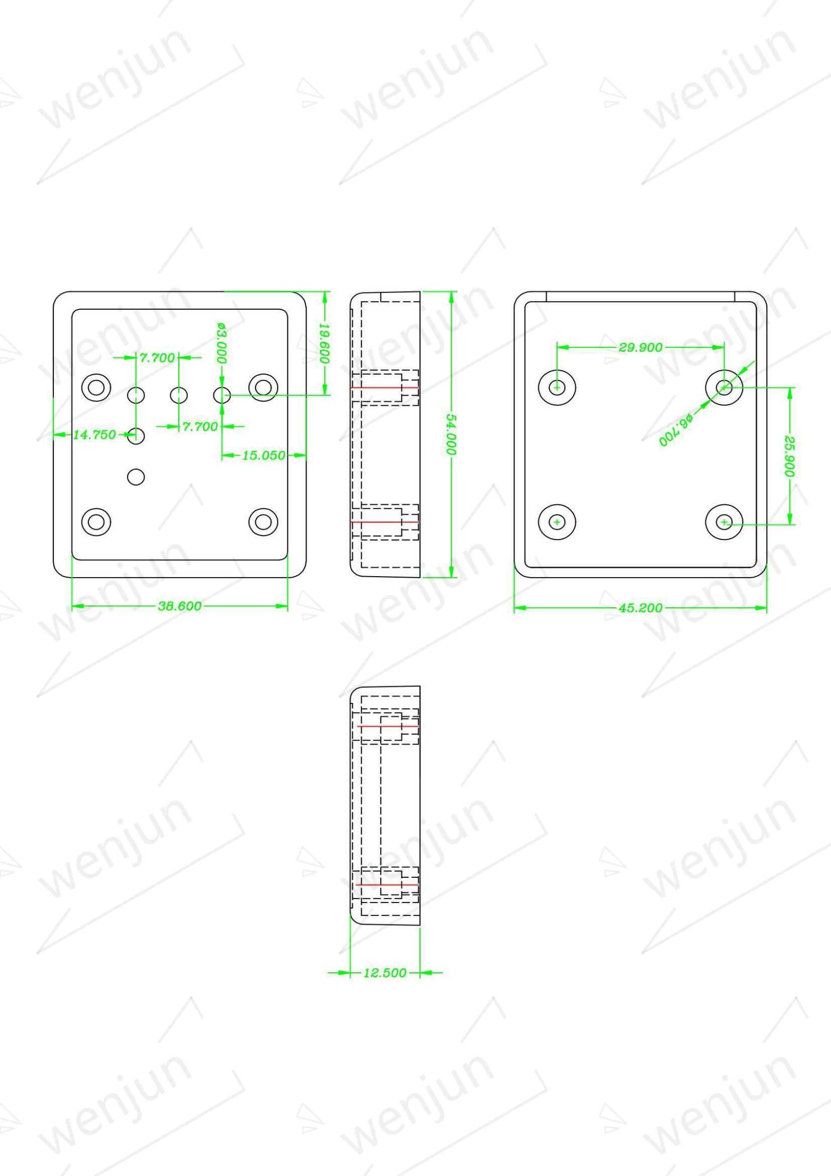OEM OBD Male Connector OBD Housing For Auto OBD Device