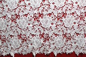 China New dyeable lace fabric flower design black crochet cotton lace new design water soluble african fabrics wholesale