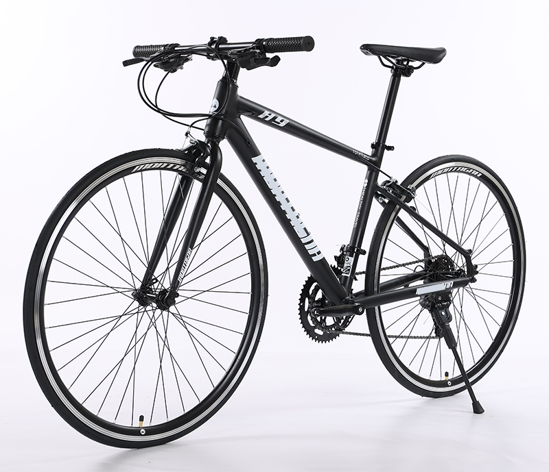 GOMID Alloy Road Custom Bicycle 700c Hybrid Road Bike With Simulated Carbon Fiber Frame