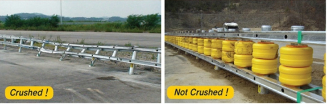 Custom Color Metal 2 Bending Stainless Steel Highway Roller Barrier for Traffic Safety