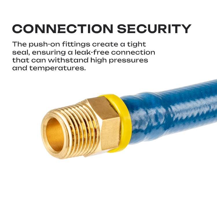 Factory 19mm Non Conductive Wearing Resistant Quick Connect Oil Resistant Gas Tight NBR Rubber Push Lock Hose Compressor