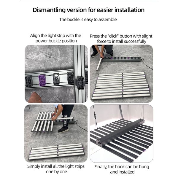 Dual Channel Detachable LED Grow Light 1060W Dimmable Green House Grow Light For Plant