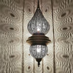 China Modern Decorative Large Muslim Arabic Lamps Carved Moroccan Style Pierced Metal Pendant Lights(WH-DC-63) wholesale