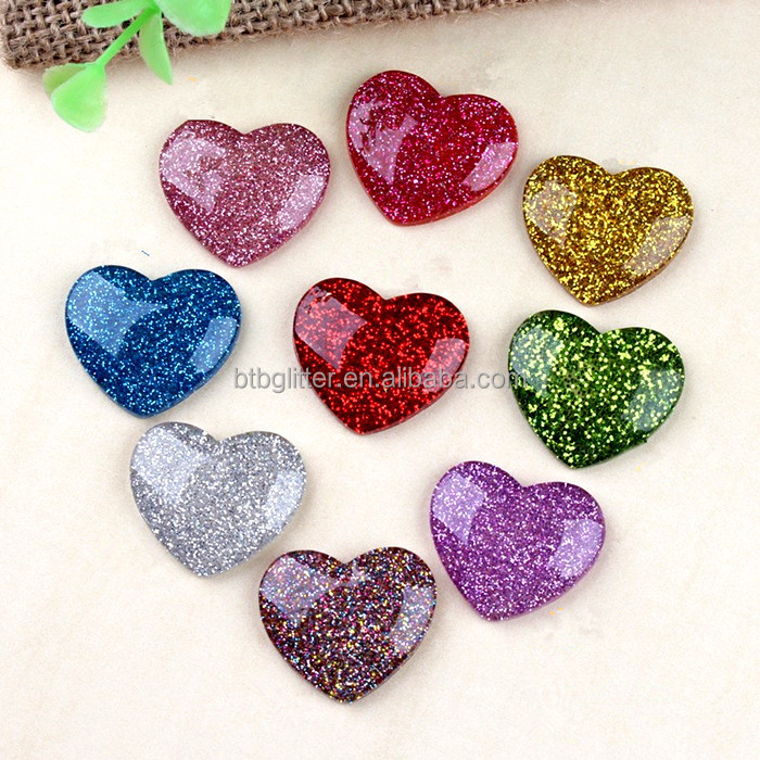 DIY Accessories for Phone Cases 3D Glitter Resin Love Heart Hairpin Hair Rope Art Angel Theme Glass Model Fountain Craft