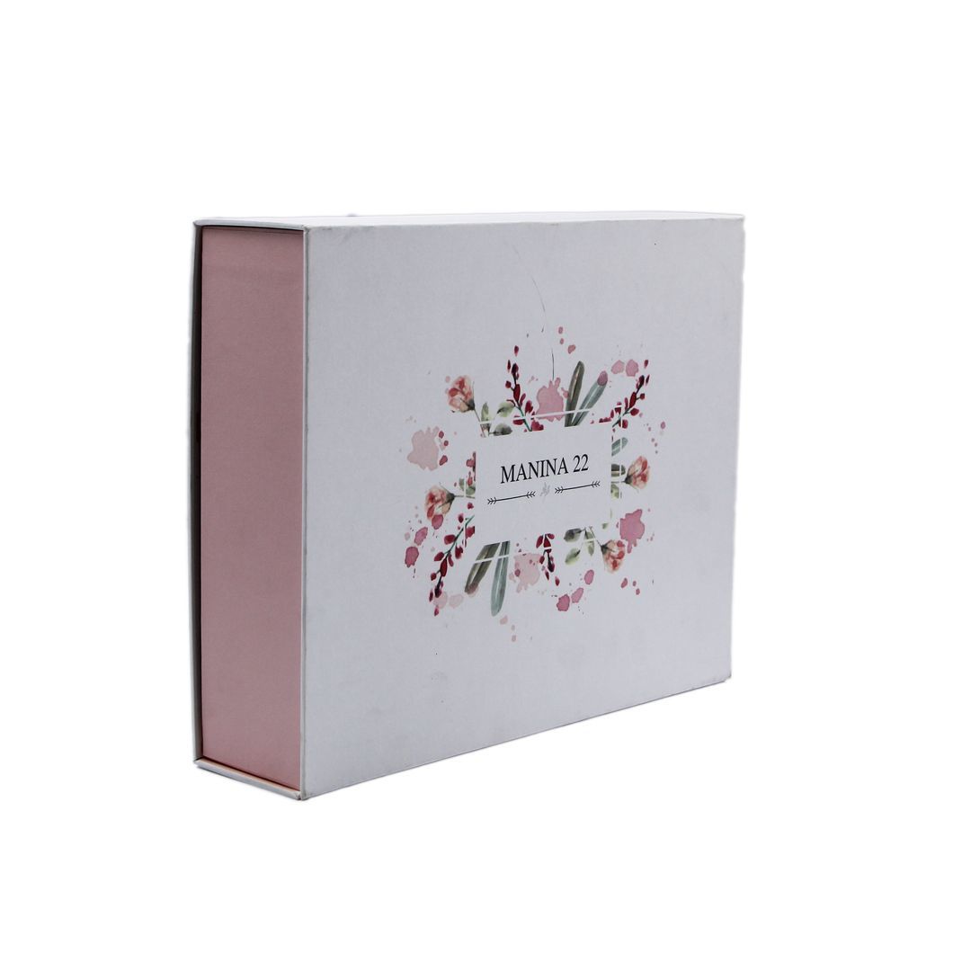 High Quality Hand Made Beautiful Custom Luxury Packaging White Cardboard Magnetic Closure Gift Perfume Cosmetic Box for Bridesmaid Mother&prime;s Day Valentine&prime;s Day