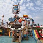 Customized Splash Pad Fiberglass Waterslides Playground Slide For Pool
