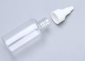 China Essential Oil 50ml 30ml Clear Plastic Dropper Bottles Screen Printing wholesale