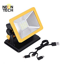 Aluminum Portable Rechargeable Flood Light , 30w 50w Emergency LED Flood Lights