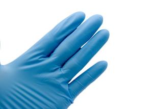 China 230MM Length Disposable Nitrile Gloves Powder Free Blue Color For Safety Protective wholesale