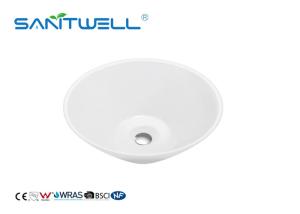 China White Color High Grade Ceramic Art Basin Counter Top For Hand Cleaning 420 * 420 * 150mm wholesale