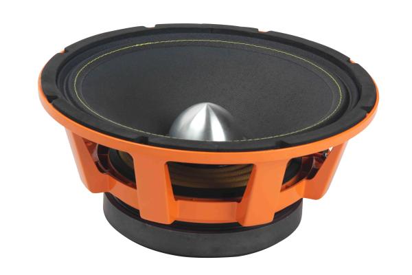 77.5oz Ferrite Magnet Slim Line Subwoofers Curved Cone Geometry Aluminum