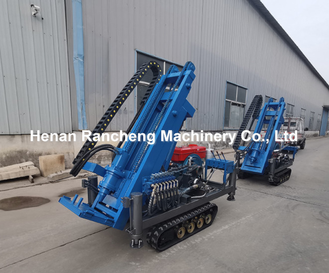 High Efficiency 25HP Diesel Pile Driver Drilling 30m Depth With 50-300mm Diameter