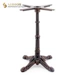 Antique Black Cross Metal Table Legs Dinning Table Base For Bar Restaurant
