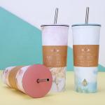 Leakproof Stainless Steel Travel Cups With Straws BPA Free