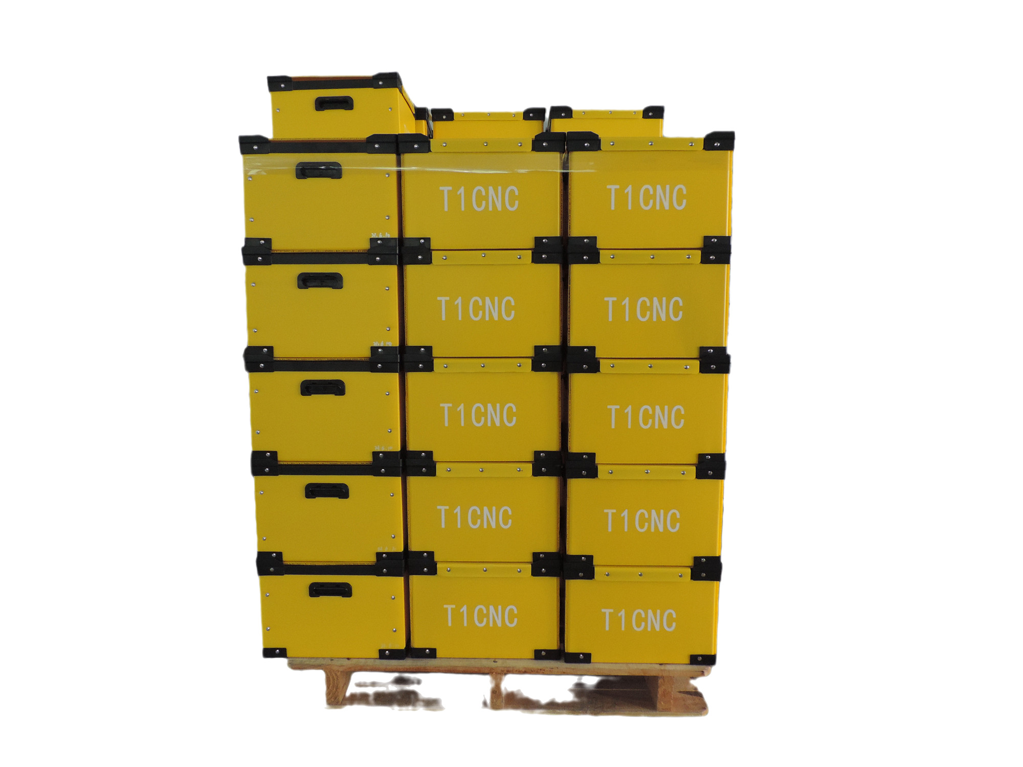 Die Cut Collapsible Corrugated Plastic Boxes For Flange Storage