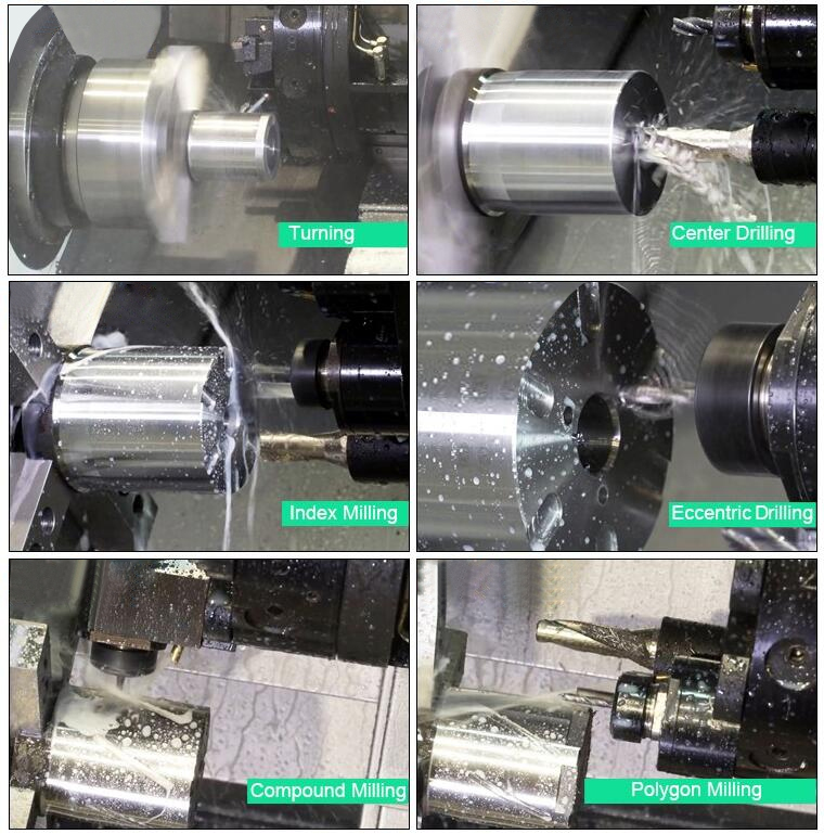 10 Tool Post Stations Slant Bed CNC Lathe Machine Heavy Duty Machining TCK40
