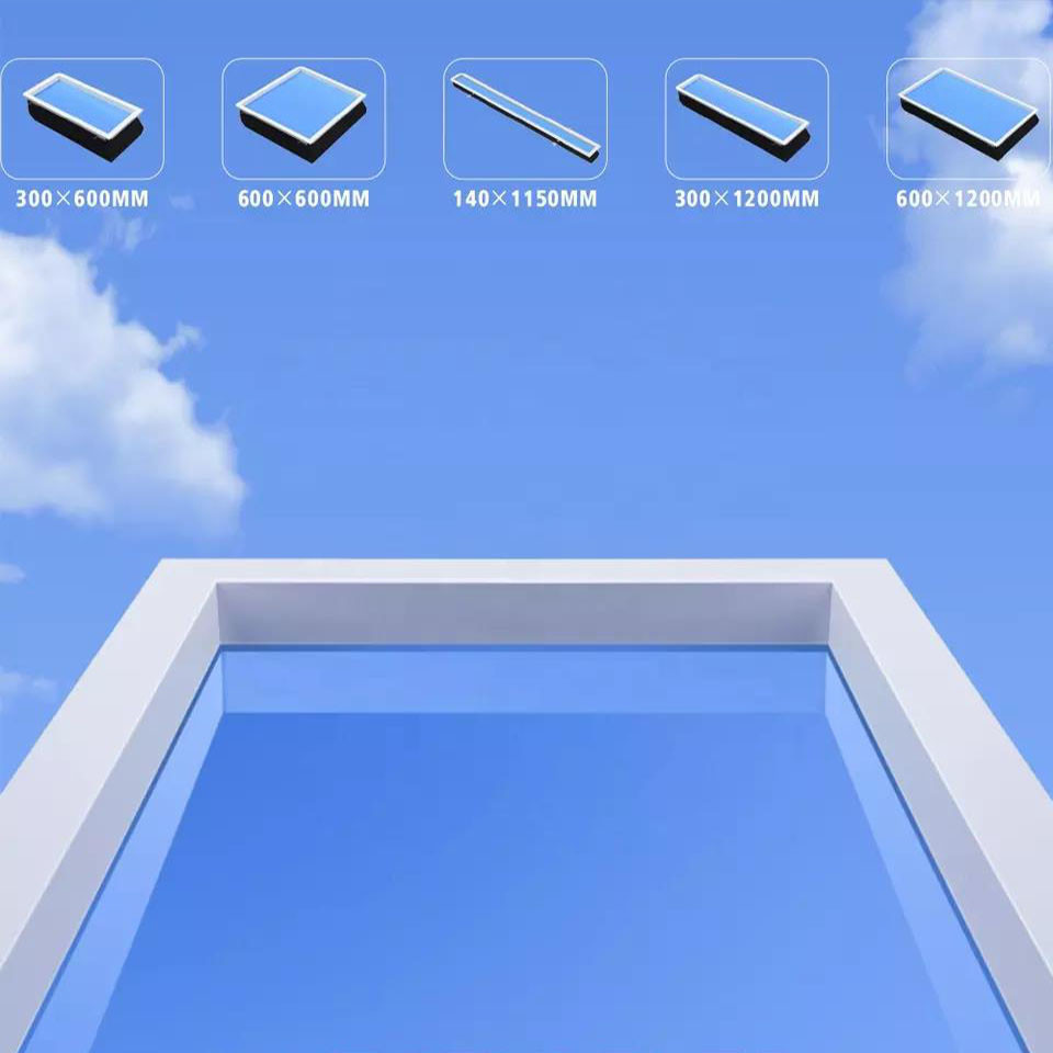 Recessed 60x60cm LED Skylight Panel 100W 110VAC 7800K Dimmable